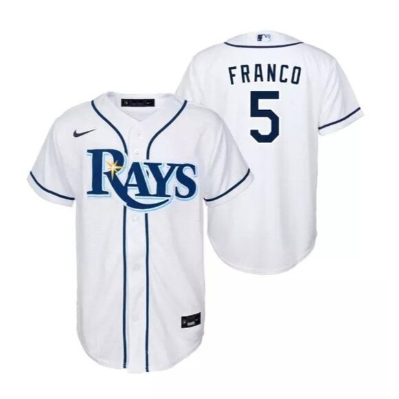 Nike Mens Tampa Bay Rays Wander Franco #5 MLB‎ Player Jersey Home White XL NWT - Picture 1 of 3